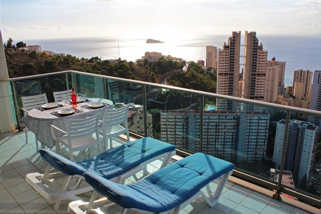 Skyline 26 Stunning Sea Views From A 2-Bedroom Apartment On The 26Th Floor Benidorm Eksteriør bilde